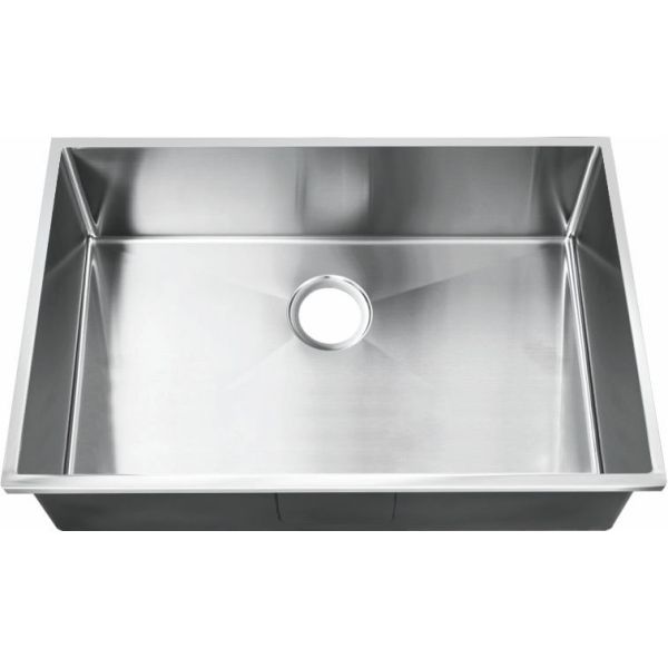 Évier de cuisine supérieur commercial d'acier inoxydable de bâti sans le robinet