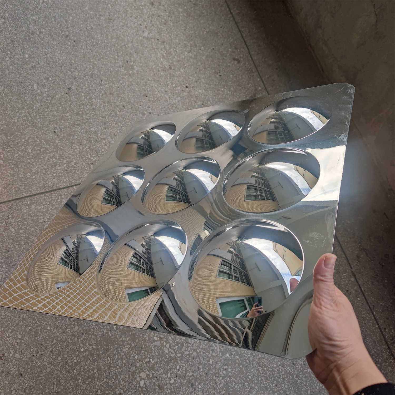 50x50cm Acrylic Convex Mirror Frameless Lightweight Bubble Mirror Panel