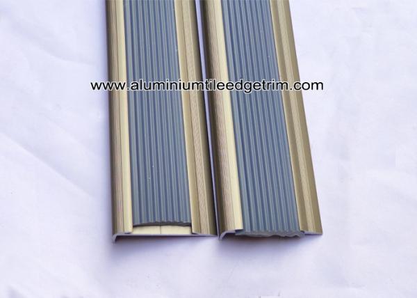 Economic Aluminum Step Edging /  Nosing For Stair Tread Matt Champagne NLP8.0