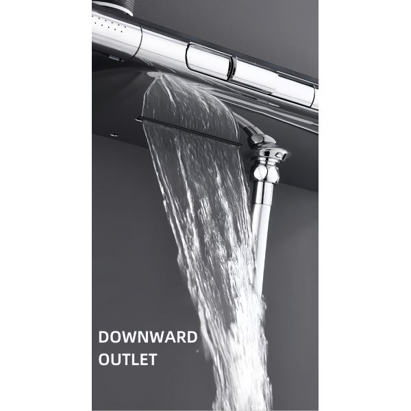 Luxury Concealed Valve Showers Four Outlets Multi Modes Spray Pressurized Chromed