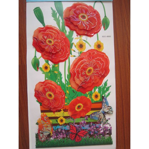Eco-friendly , Removable 2897 31 * 55cm Removable Vinyl 3d Wall Decoration Stickers