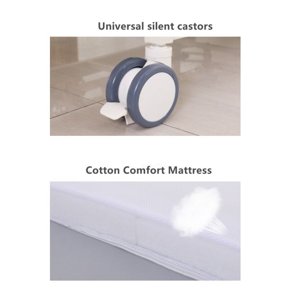 4 Castors Electric Hospital Bed With Turn Over Side Rails