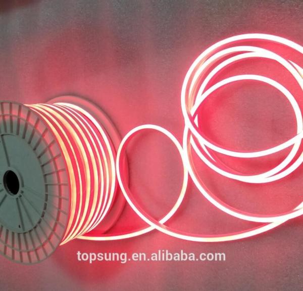 50m bobina vermelha 12V LED Neon Light SMD 2835 120Leds/M 6X12mm Iluminação flexível Impermeável