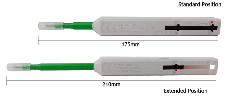 One - Click 2.5mm Fiber Cleaning Pen PVC Material 800 + Times Lifetime