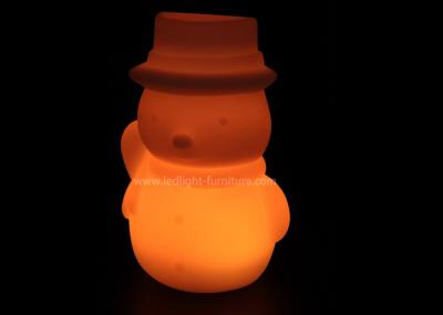Luz plástica da noite do boneco de neve do Natal do diodo emissor de luz do PE a pilhas para o presente das crianças