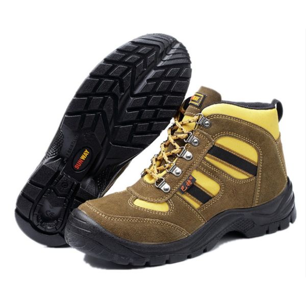 Exposed European Standard Anti-Smashing And Anti-Piercing High-Top Safety Shoes