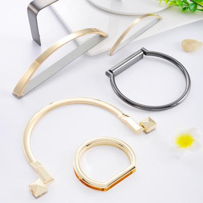 Customer Logo Metal Oval Hand Bag Handle High Level Handbag Accessories