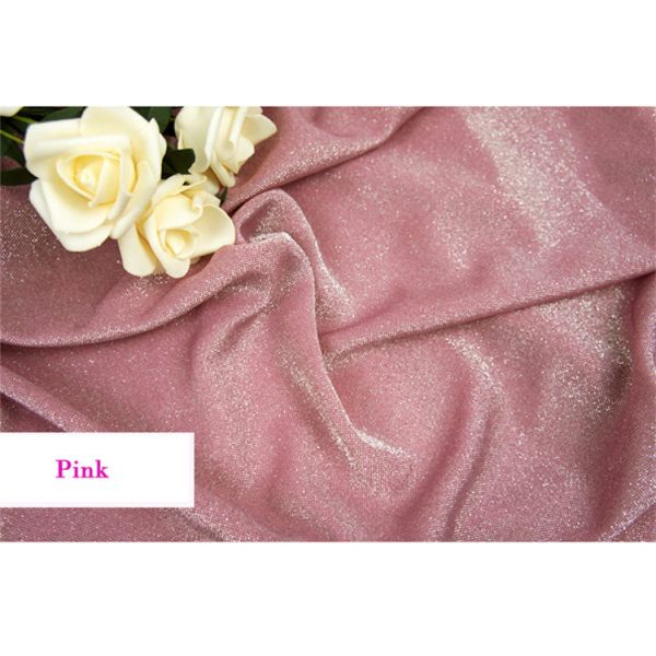 Яркий розовый сияющий Sequin простирания вяжет ткань ткани 40gsm Lurex металлическую