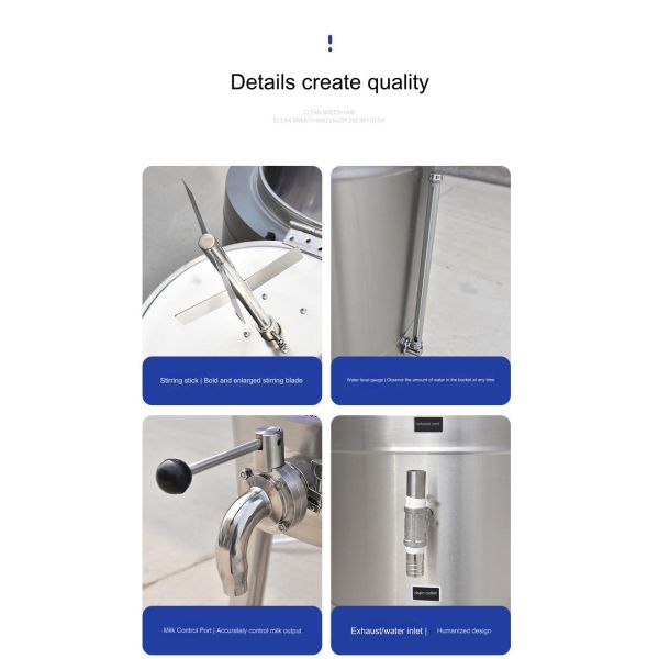 97 KG Fully Automatic Intelligent Temperature Control Pasteurizer for Milk and Juice