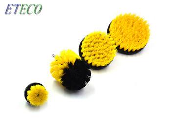 Cordless Home Power Scrubber Brush Set For Bathroom 3.5 Inch Yellow Cone