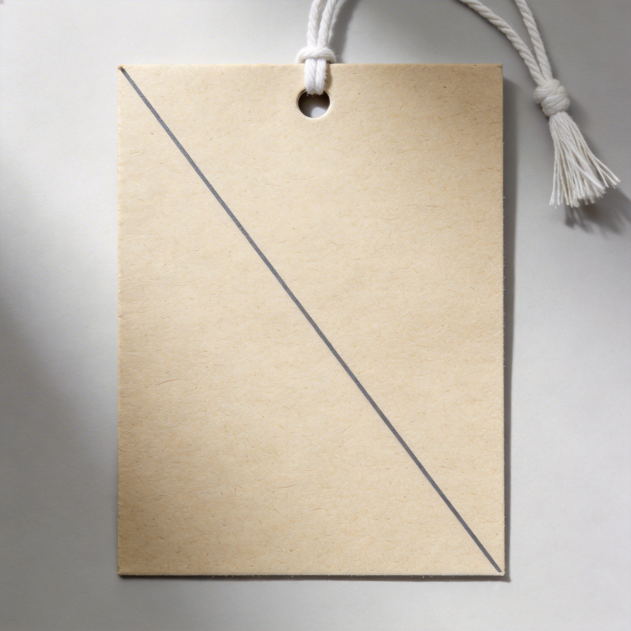 Customizable Custom Hang Tag Crafted from Cardstock Featuring Standard Hole Punch or Custom Hole Placement Suitable for Apparel Tags