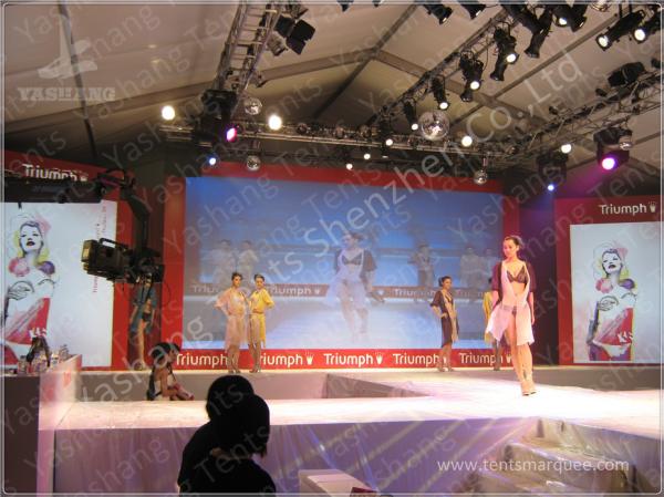 20X20M Red Fabric Cover Outside Event Tent For Exhibition , Outdoor Trade Show Tent Displays