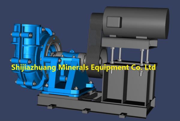 SGS Metal Lined Heavy Duty Slurry Pump Driven By Belts And Pulleys