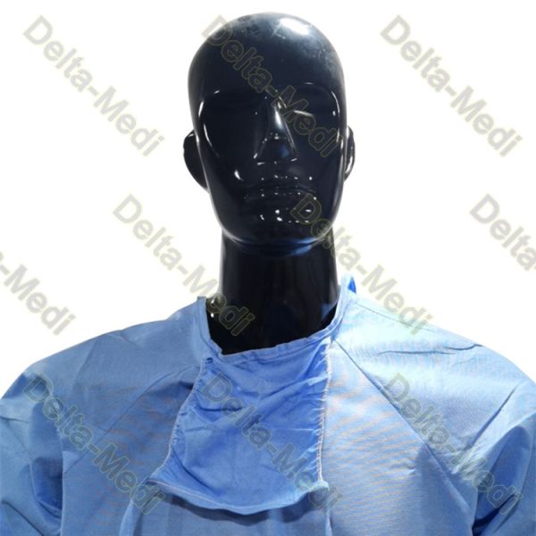 PP SMS SMMS SMMMS 20g To 80g Disposable Surgical Gown Integrated With Face Mask