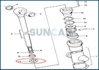 VOE4833157 pistão Rod Seal For Hydraulic Cylinder SUNCARSUNCARVOLVO L160 L120 L A40D A35D A40