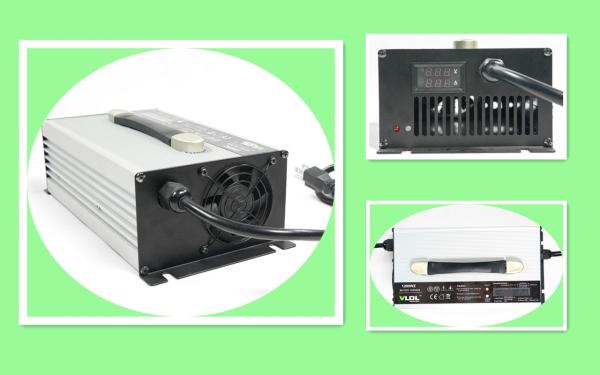 ROHS 48 Volt Lead Acid Battery Charger Three Steps Charging Light Weight