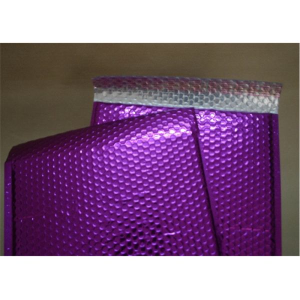 Waterproof Pink Metallic Bubble Mailers Large Volume Puncture Resistant