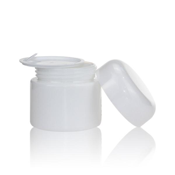 garrafa cerâmica branca de 15g 50g 100g Opal Glass Bottle Cosmetic Packaging