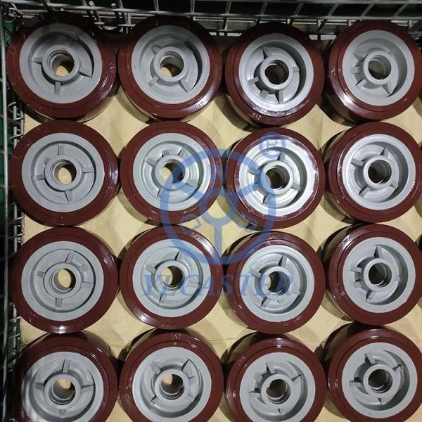 PU 4 Inch Replacement 440LBS PP Core Heavy Duty Rigid Casters