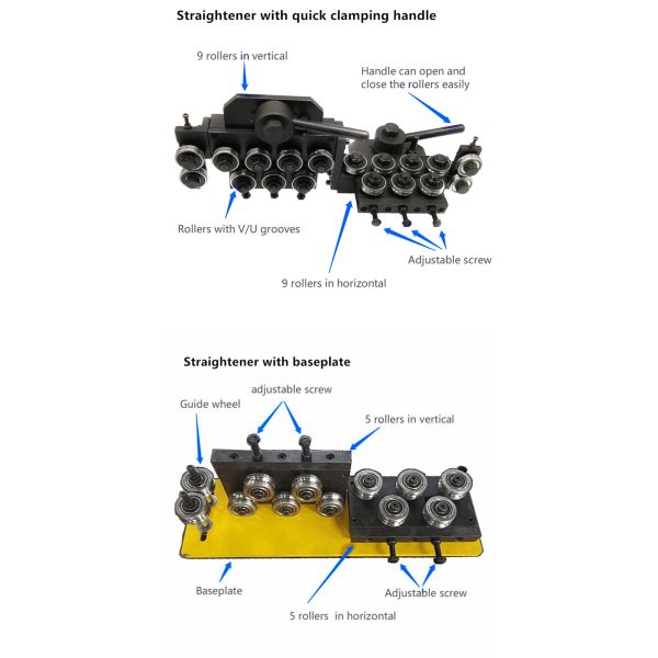 0.05-20mm Stainless Steel wire straightener rollers wire straightening tool wire feeder cutter metal straighteand