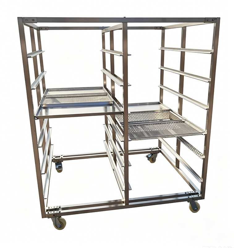 Commercial 15 layers 600 x 400 Stainless Steel Aluminium  Oven Bun Pan Sheet Food Bread Baking Cooling Tray Trolley Bakery Rack