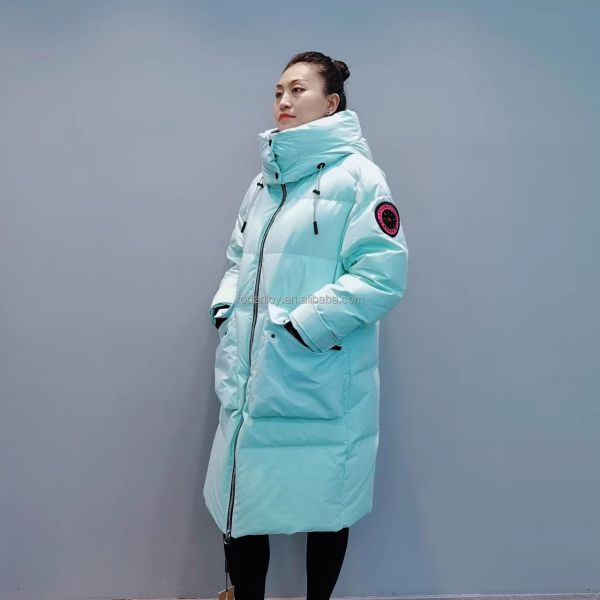 FODARLLOY F23516 Ladies Warm Hooded Cotton-padded Clothes Women Slim Long Winter Jackets Women Coats