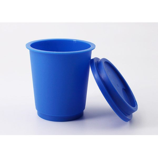 cápsulas azules de la vaina del café de la capacidad 30g con el trazador de líneas y la tapa de aluminio de sello