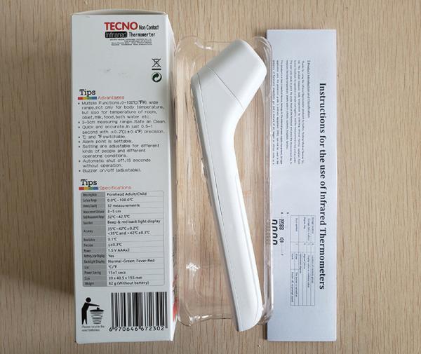 Non-contact Digital IR infrared thermometers gun free hand design Red Electronic thermometers for Baby Adult