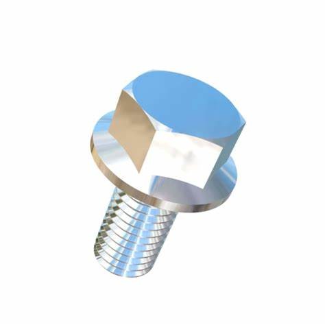 M3 M4 M6 Stainless Steel Hex Flange Metal Bolt Plain SS304 SS316 DIN6921