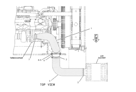 109-9459 1099459 машинных частей экскаватора шланга для подачи воздуха Турбо на КАТ 330 330Б