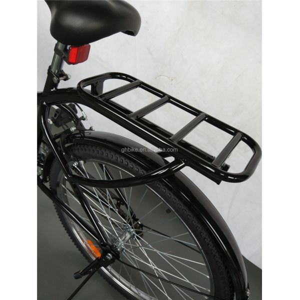 1.7m Length Black Color Single Speed Step Through Hybrid Bike 17kg Gross Weight