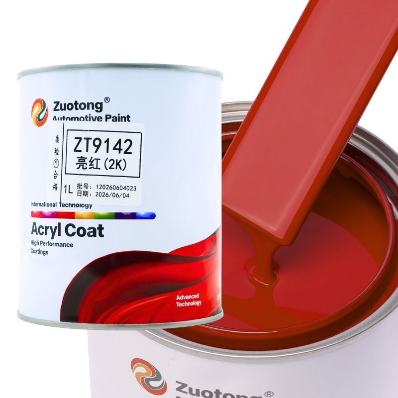 Zuotong ZT9142 Bright Red 2K Car Paint Direct Gloss Acrylic Polyurethane Auto Body Refinish Topcoat