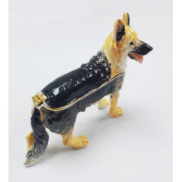 China manufacture animal jewelry boxes cute labrador dog metal alloy trinket jewelry box