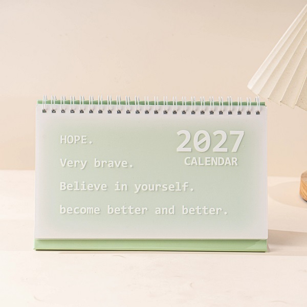 Frosted Cover Desk Calendars With Gradient Pastel Planner For Daily Planning