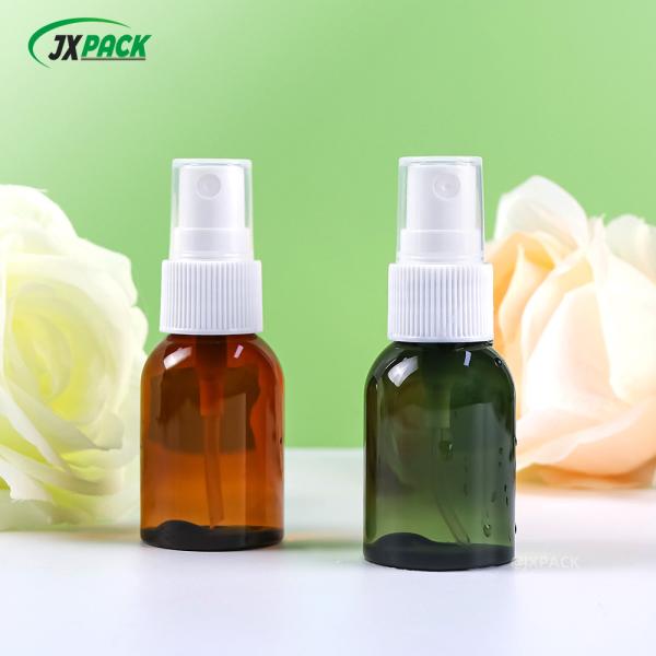 Collar Material Plastic Spray Bottles Round Shape For Luxury Cosmetic Packaging