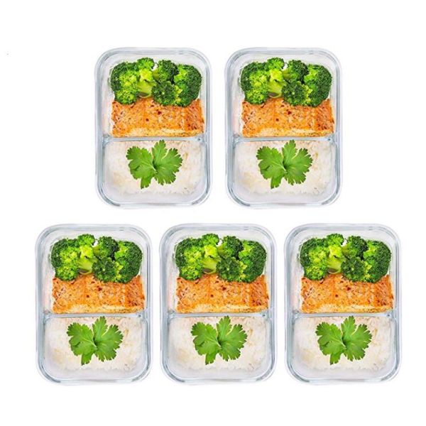 Боросиликат отжал стеклянные коробки для завтрака с запирать крышки