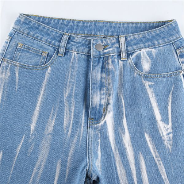 Подгонянного фабрика дамы Высок Weist Джинсов Разрезать тонкими подходящими Bespoke джинсами