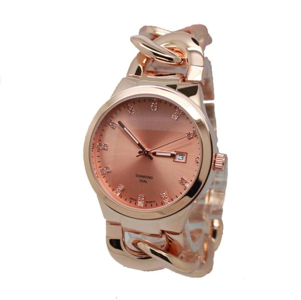 Jewelry Waterproof Wrist Watch , Mechanical Automatic Watch With Calendar Diamonds