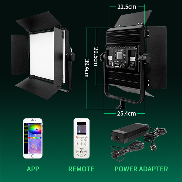 Видеоконференцсвязь RGB портативные светодиодные фильмовые лампы 60w полная цветовая панель 95ra видеосъемочные лампы