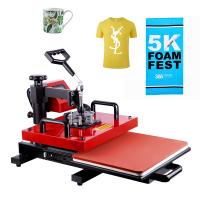A máquina combinado da imprensa do calor agride a máquina 220V da sublimação da camisa da máquina de impressão T do t-shirt do copo, 110V, padrão europeu