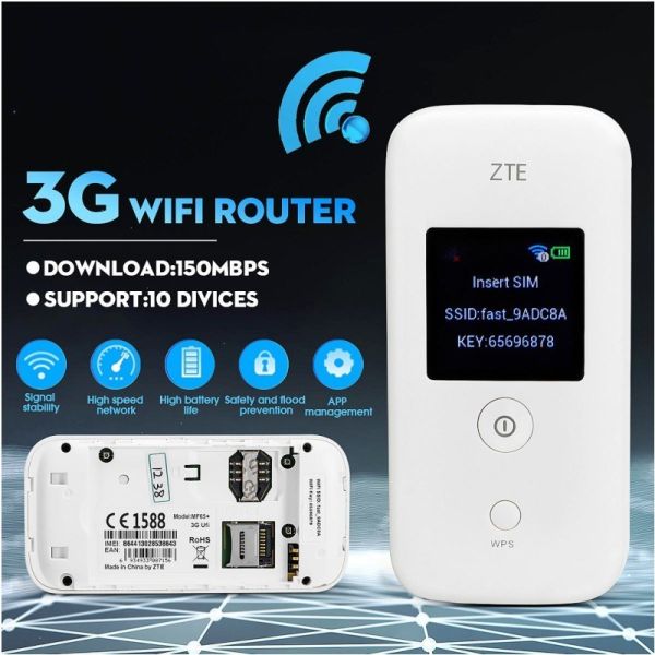 Unlocked Zte Mf65 3G Wireless Router Affordable Shipping Cost Multi-Service