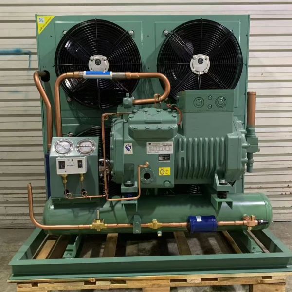 Hot Sale High Performance 20HP Medium Temperature Semi-Hermetic Piston Compressor Motor Air Condenser Cooler Unit R404a