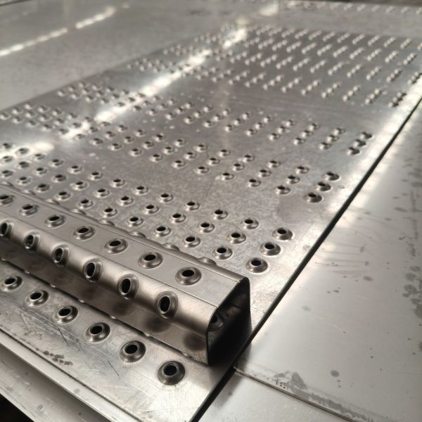 Plaque d'acier perforée à trou rond pour protection des machines et panneaux acoustiques