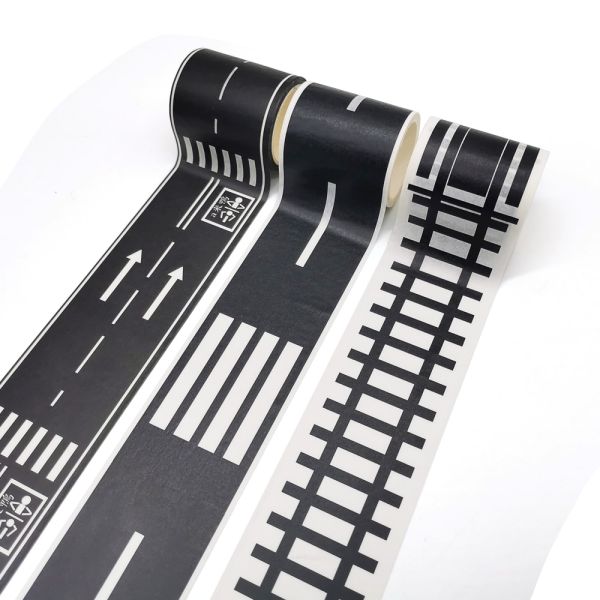 Лента Washi картины дороги автомобиля движения DIY железнодорожная для детей детей забавляется автомобили