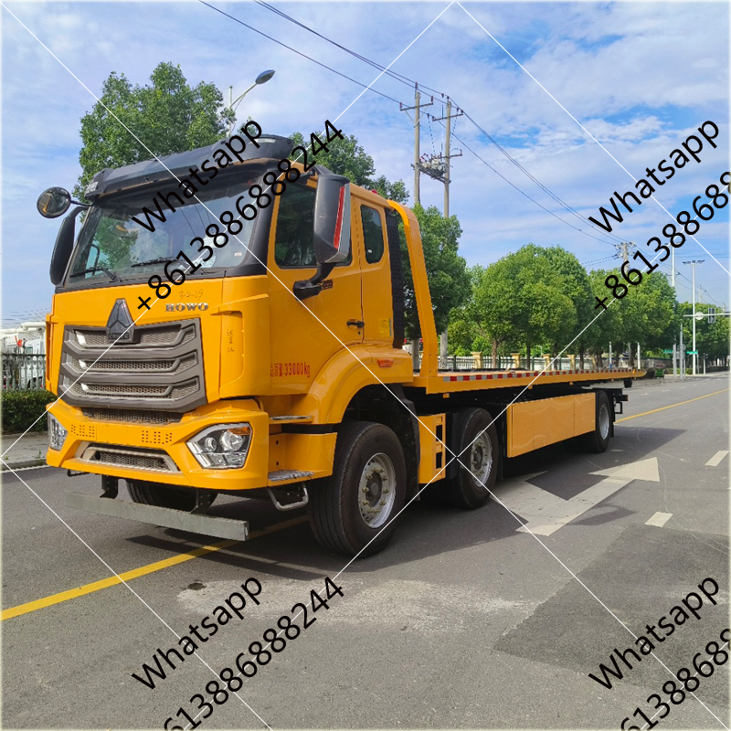 SINOTRUK HOWO Dépanneuse à plateau trois essieux 12 tonnes, dépanneuses à plateau un remorquage deux Camion de remorquage