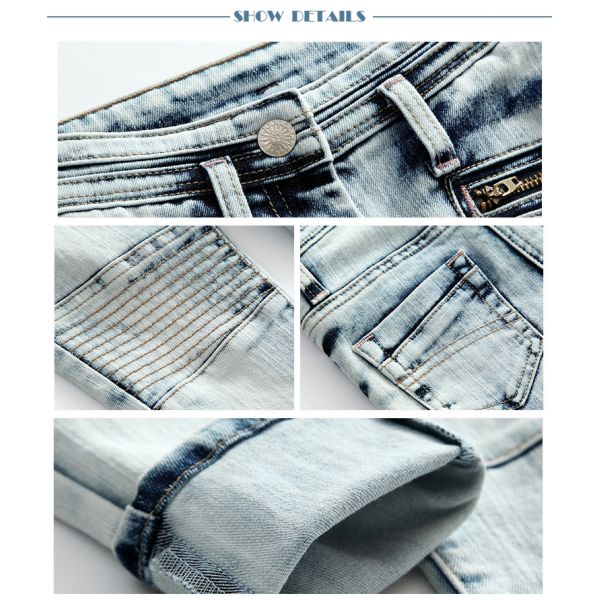 Slim Fit Long Section Kids Denim Clothes , 2 - 8 Years Children Denim Jeans