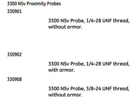 330901-00-90-10-02-CN Bently Nevada Proximity Probe 3300 NSv 1/4-28 UNF Thread без брони