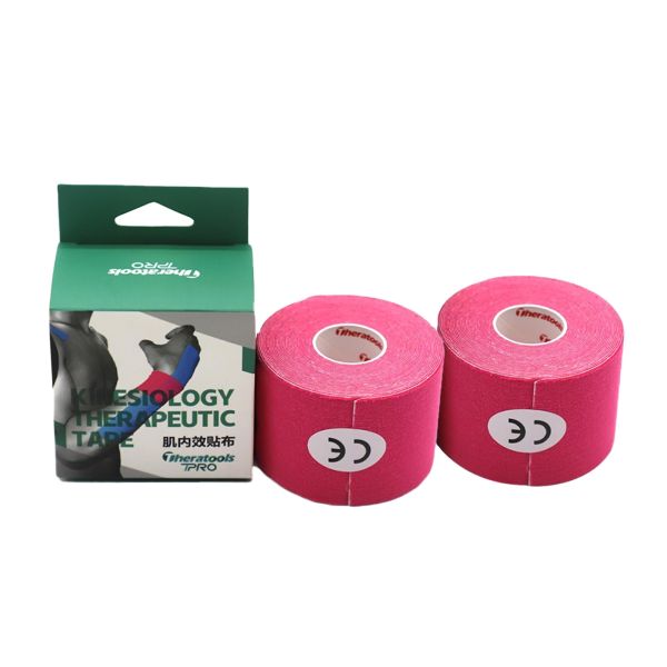 Кинезиологическая лента для физиотерапии Спортсмены плечо спина мышцы суставы Спортивная лента водонепроницаемая дышащая латексная 5м*5см