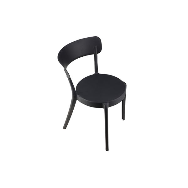 50cm White Plastic Dining Chairs PP Polypropylene Scratch Resistant