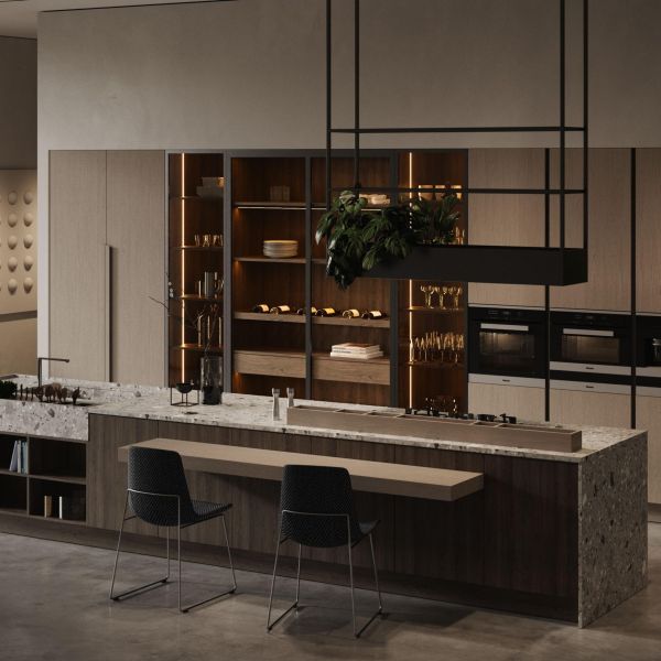 Заказ современный дизайн виллы современный кухонный шкаф меламин кухонные шкафы с островом